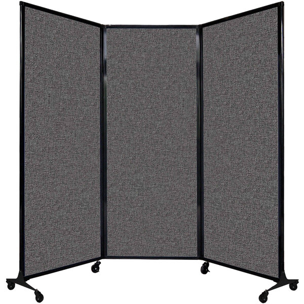 A Versare room divider with wheels.