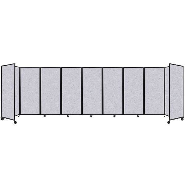 A Versare marble gray SoundSorb room divider with four panels.