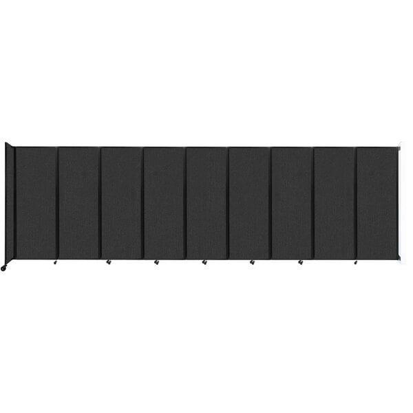 A black rectangular Versare wall-mounted room divider with a black frame.