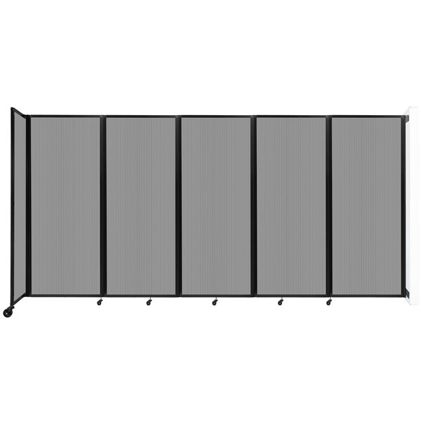 a room divider with black frames