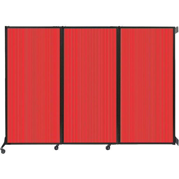 a red and black screen