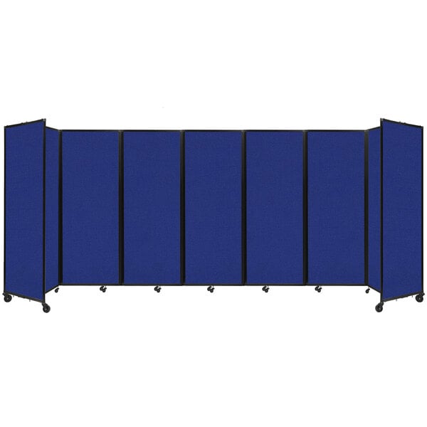 a blue screen with black trim