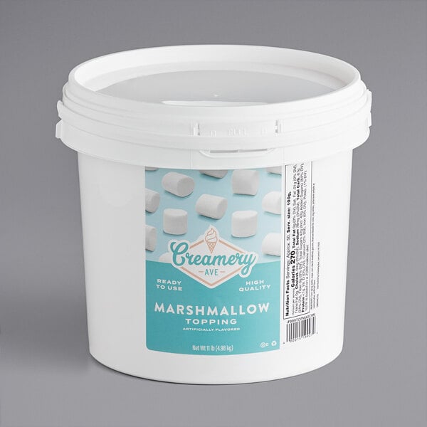 Creamery Ave. Ready-to-Use Marshmallow Dessert / Sundae Topping 11 lb. - 2/Case