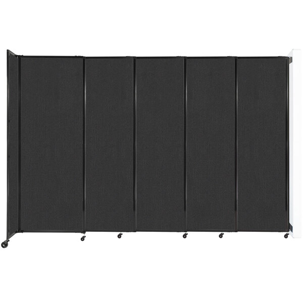 A black Versare StraightWall wall-mounted room divider with a black border.