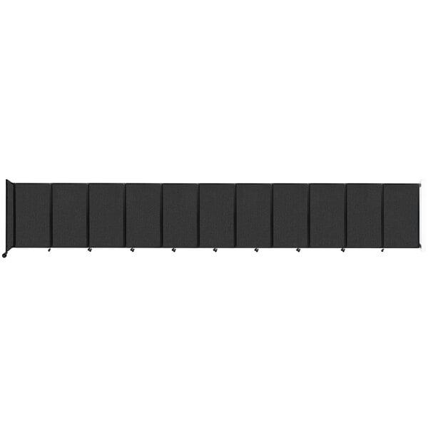 A black rectangular Versare wall-mounted room divider with a black frame.