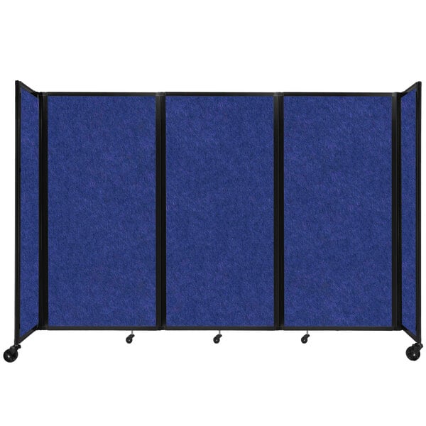 a blue screen with black trim