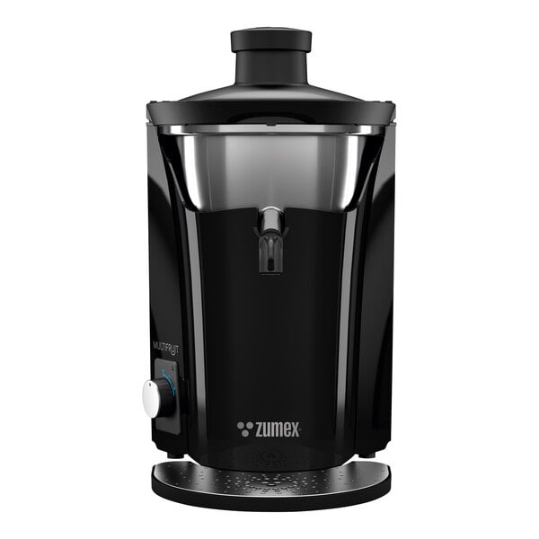 A black Zumex Multifruit juice extractor.