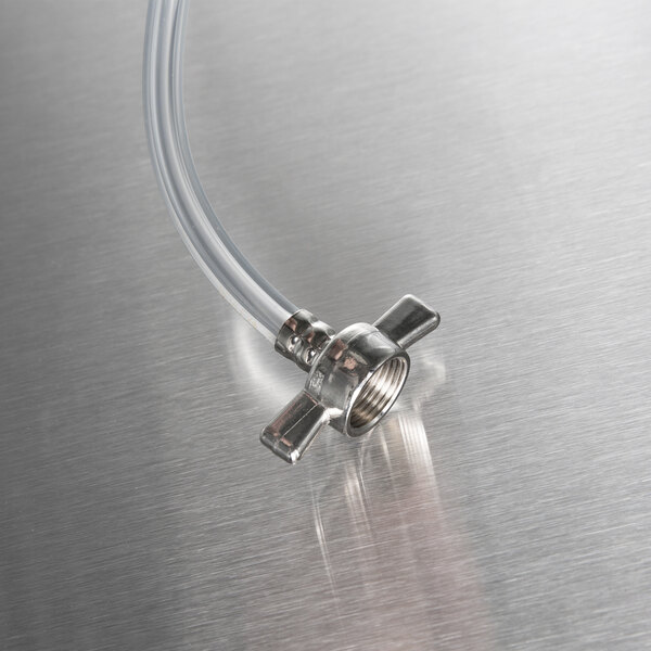 A close-up of a Beverage-Air kegerator tube.