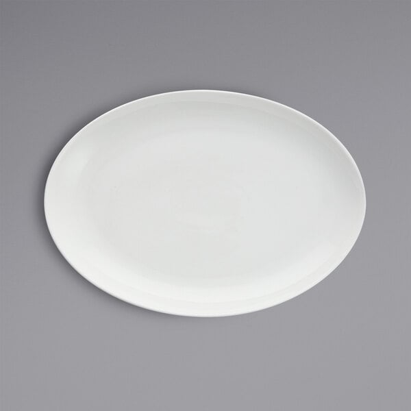 a white plate with a circle in the middle