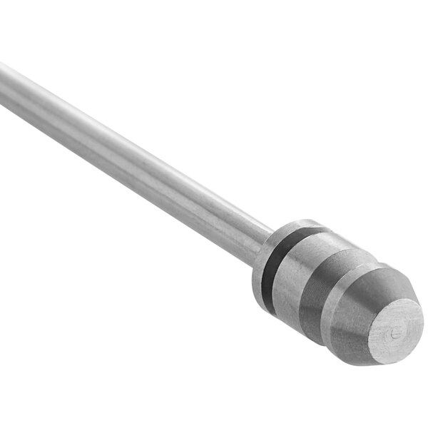 A stainless steel rod with a round metal tip.