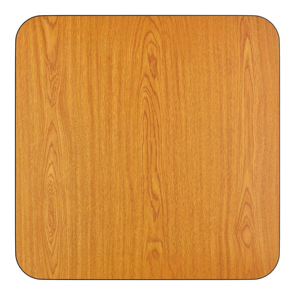 Lancaster Table & Seating 24" x 24" Square Reversible Walnut / Oak Laminated Table Top