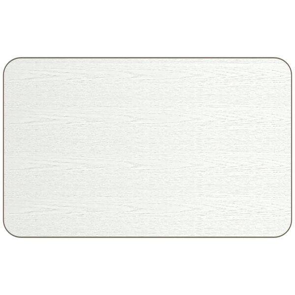 Lancaster Table & Seating 30 x 48 Rectangular Reversible White Birch /  Ash Laminated Table Top