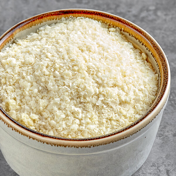 A bowl of Idahoan Creamy Classic Mashed Potatoes.