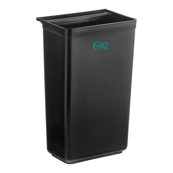 Choice 7.5 Gallon Black Refuse Bin for Utility / Bussing Cart