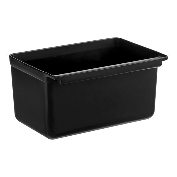Choice 2.5 Gallon Black Refuse Bin for Utility / Bussing Cart
