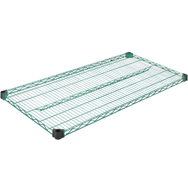 An Eagle Group green and zinc wire shelf.