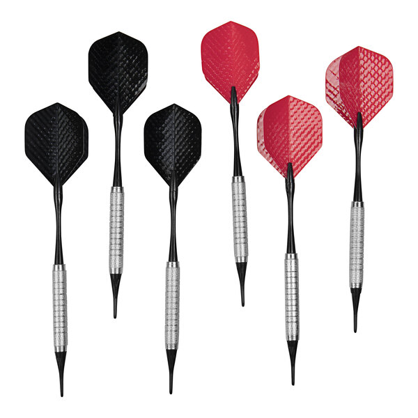 A group of Arachnid darts with black and red tips.