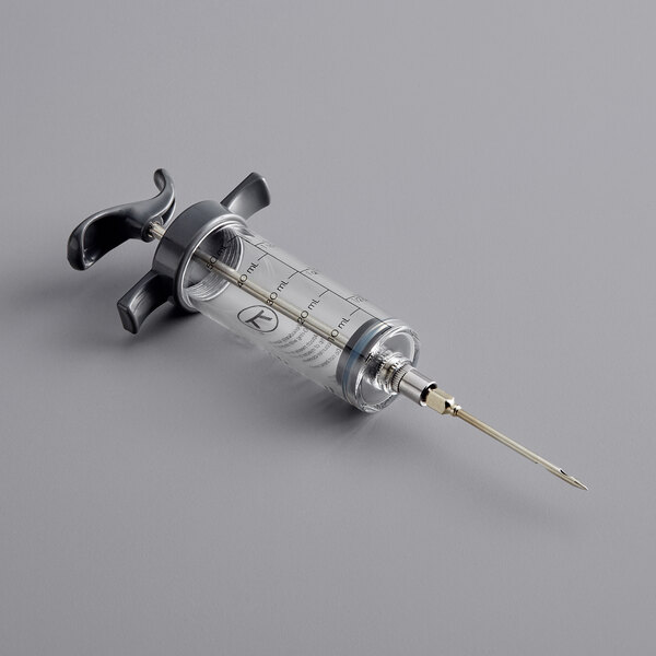 An Outset marinade injector with a needle.