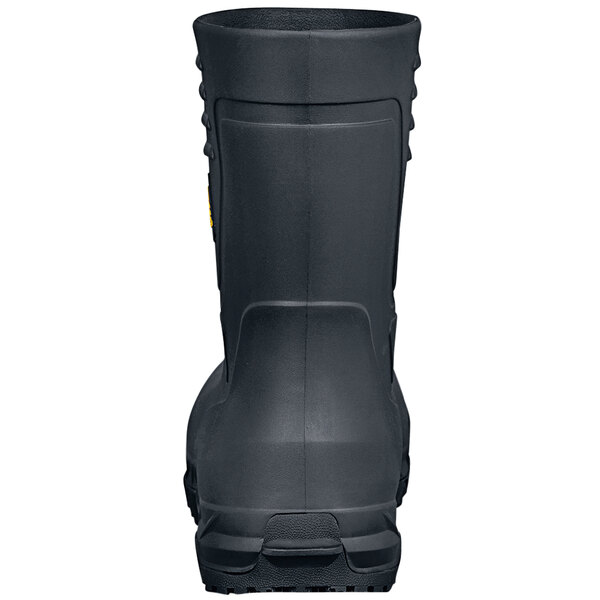 the back of a black boot