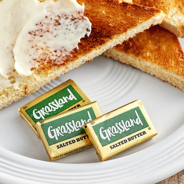 Grassland 7.7 Gram Salted Grade AA Foiled Butter Chips - 200/Box