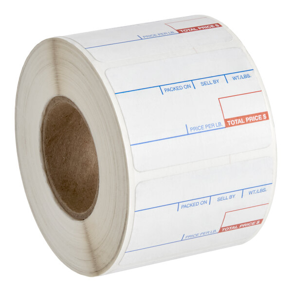 AvaTek 2 5/16" x 1 5/8" White Pre-Printed Permanent Direct Thermal Label - 700/Roll