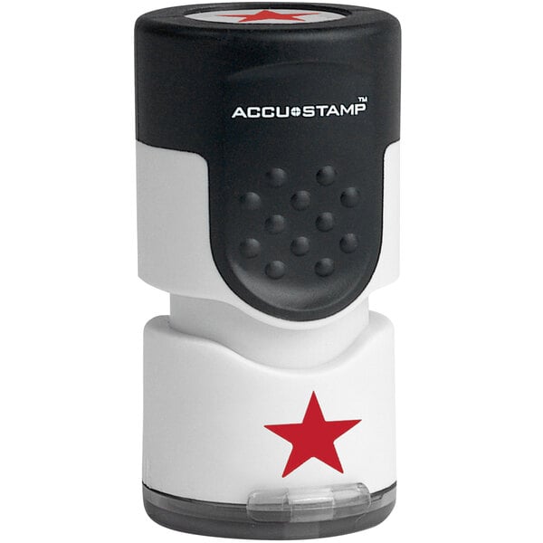 An Accustamp red star stamp.