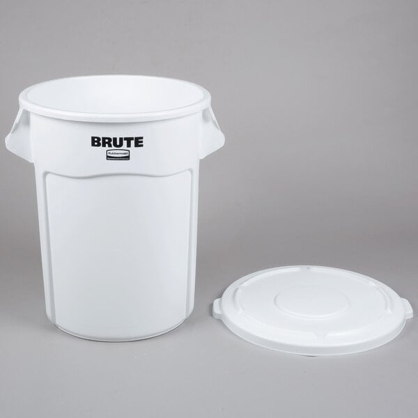 A white plastic container with a lid.