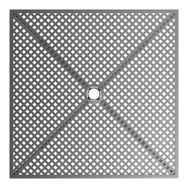 a square metal table top