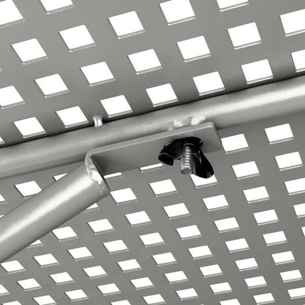 A metal structure with a bolt for Lancaster Table & Seating outdoor furniture.