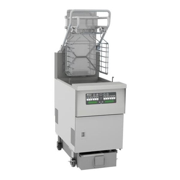 Pitco® SFSELVRF Solstice 76 lb. Reduced Oil Volume / High Output Electric Rack Floor Fryer with Intellifry Computer Controls and Automatic Top-Off - 36.6 kW , 220-240V
