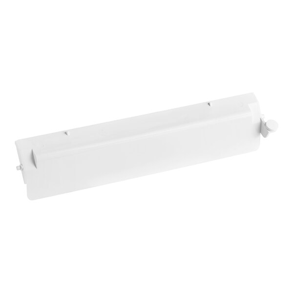 A white rectangular plastic cover for an Avantco ice machine.