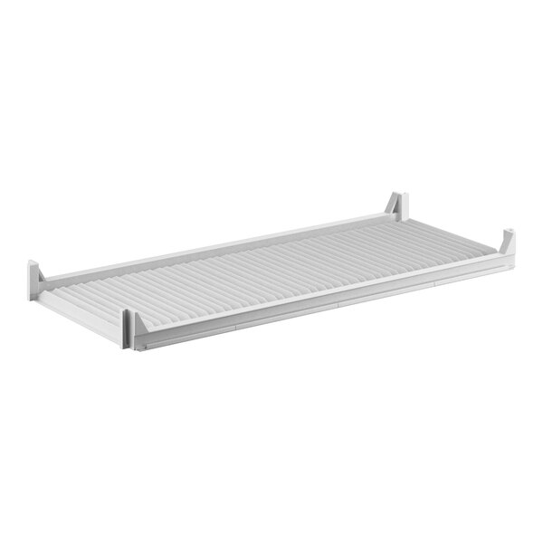 A white rectangular Camshelving® premium shelf.