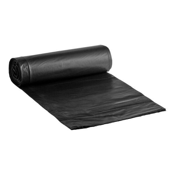 Lavex Hercules 45 Gallon 2 Mil 40" x 46" Low-Density Heavy-Duty Black Can Liner / Trash Bag - 100/Case
