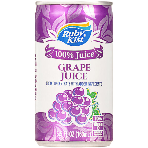Ruby Kist 5.5 fl. oz. Grape Juice - 48/Case