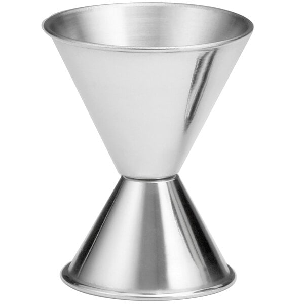 a silver metal object with a cone