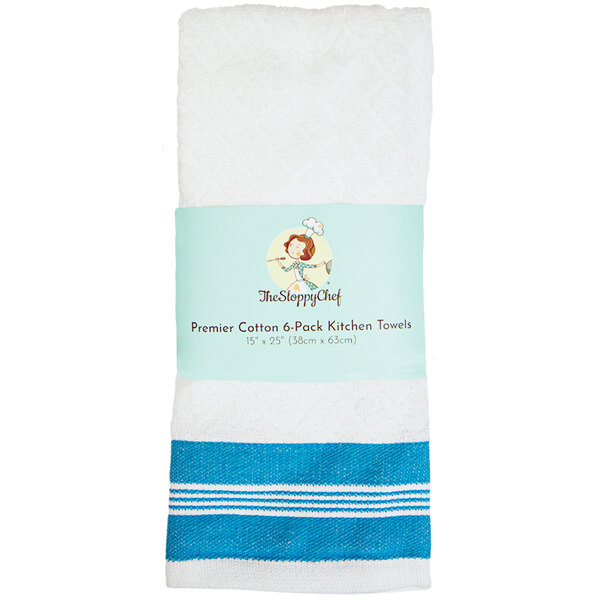 a white towel with a logo on it