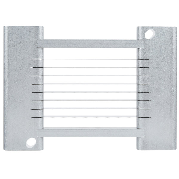 A metal frame with holes.