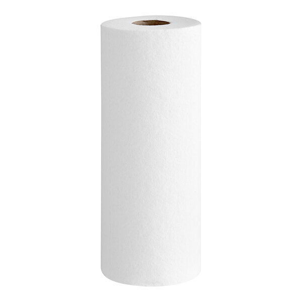 A white Kleenex roll of paper towels.
