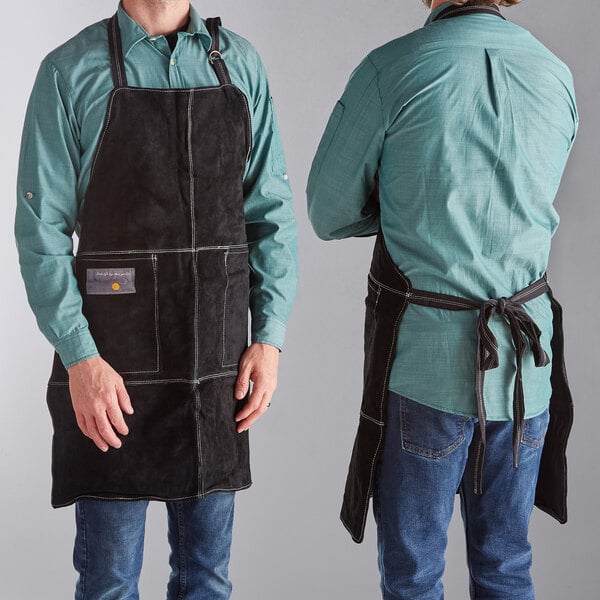 outset leather grill apron