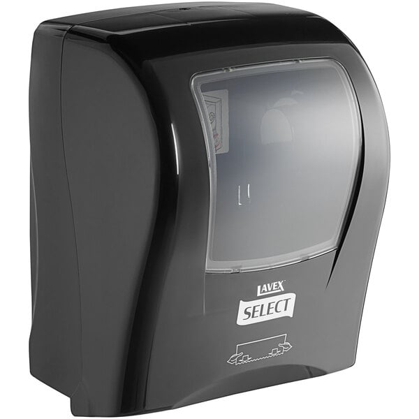 Lavex Select Black Manual Autocut Paper Towel Dispenser