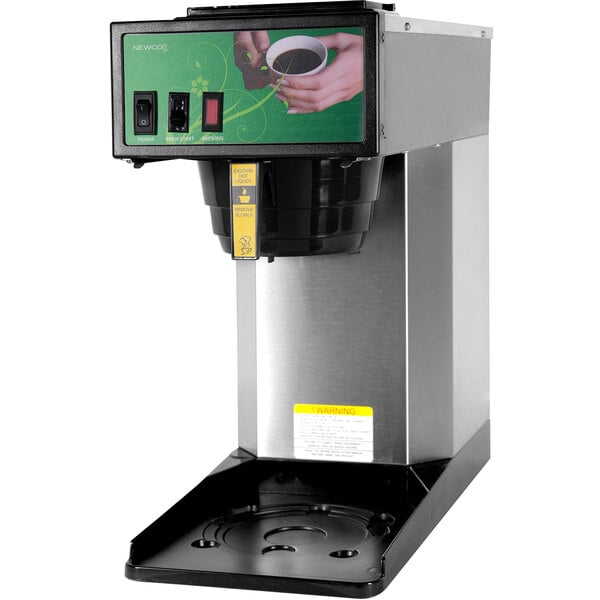 A Newco ECO-Series commercial coffee machine with a green and black display.