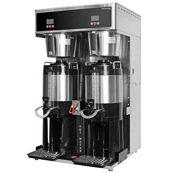 A Newco commercial automatic coffee machine with two containers.