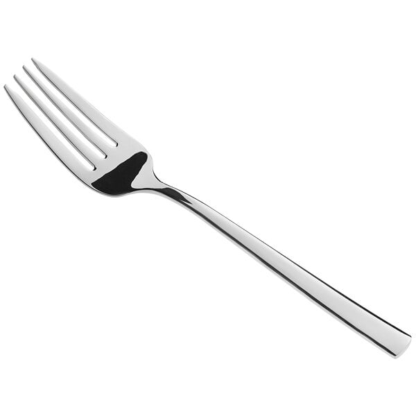 An Acopa stainless steel salad/dessert fork with a silver handle.