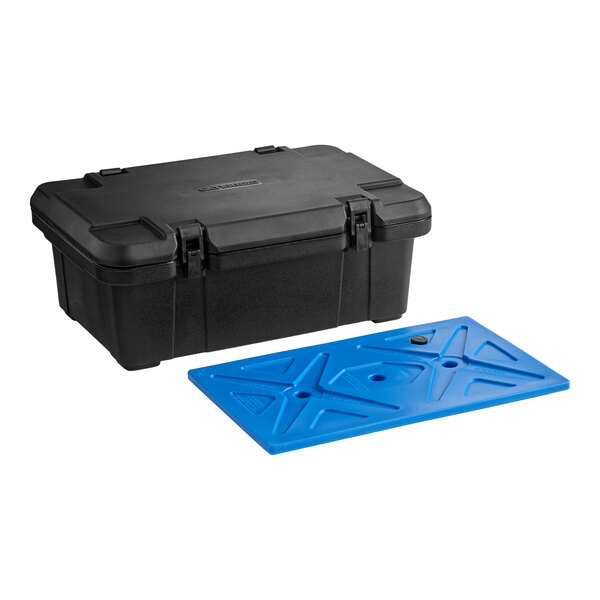 CaterGator Black Top Loading Insulated Food Pan Carrier with Ice Board - 6" Deep Full-Size Pan Max Capacity