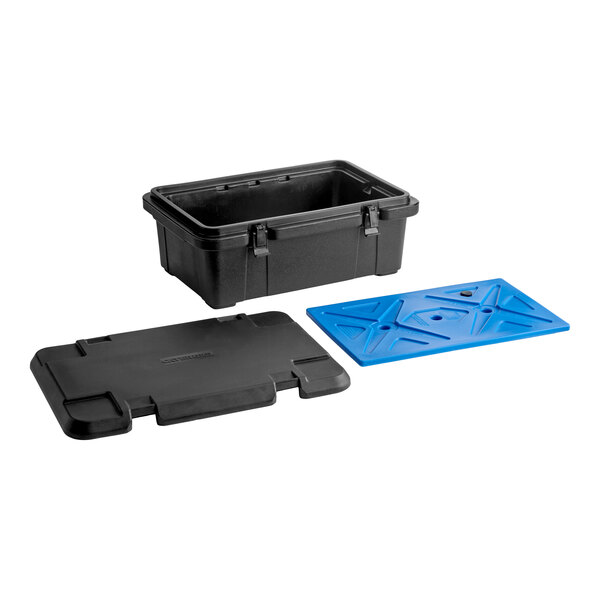 CaterGator Black Top Loading Insulated Food Pan Carrier with Ice Board - 6" Deep Full-Size Pan Max Capacity