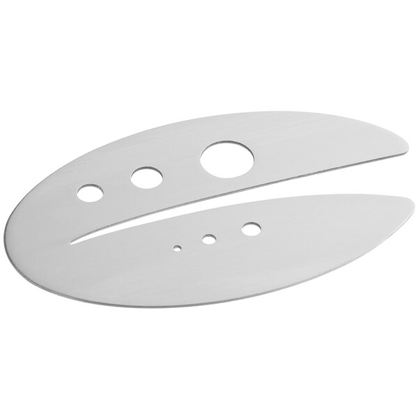 A silver Fox Run stainless steel herb and kale stripping comb.