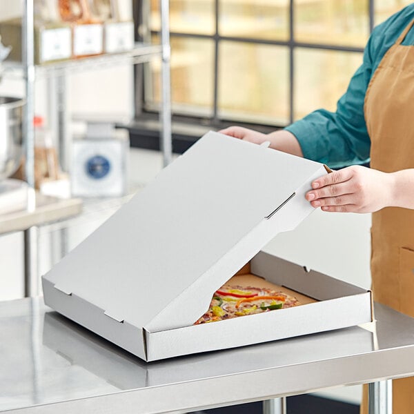 50/Case White Corrugated Plain Pizza Box 16" x 16" x 2" Bakery FREE SHIPPING 