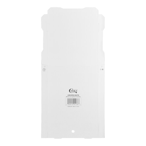 Choice 16" x 16" x 2" White Customizable Corrugated Plain Pizza Box - 50/Case