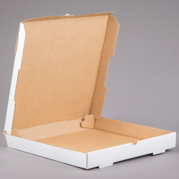 16" x 16" x 1 3/4" White Corrugated Plain Pizza / Bakery Box 50/Case