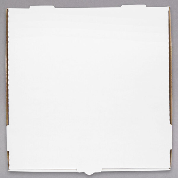 16 X 16 X 1 3 4 White Corrugated Plain Pizza Bakery Box 50 Case